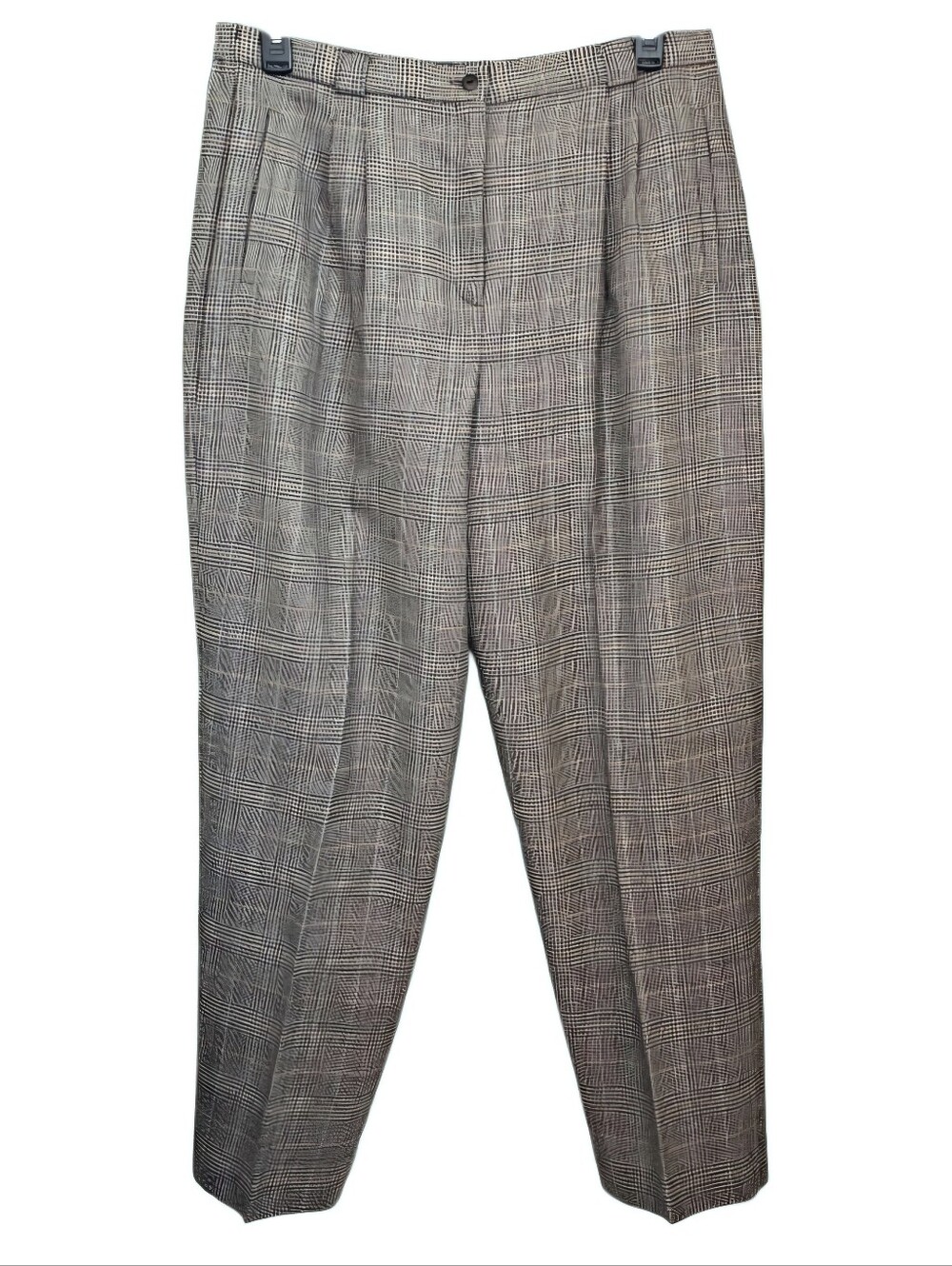 Requirements Women's Glen Plaid Trousers - Black & Tan